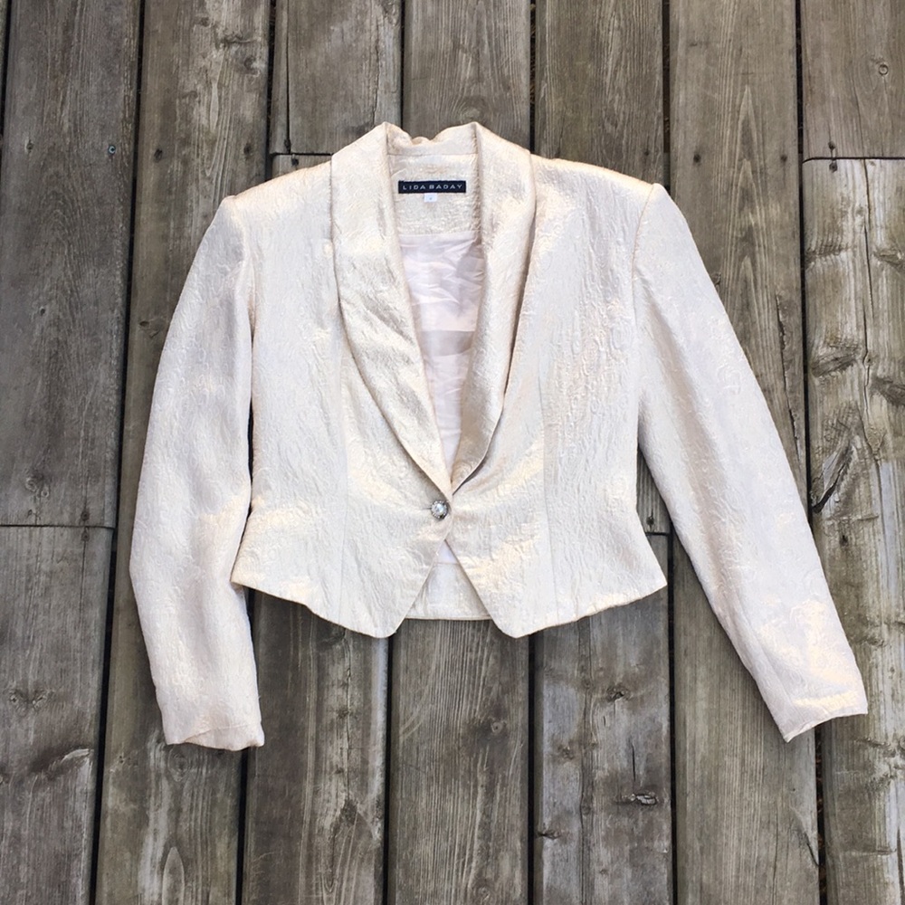 Vintage Lida Baday Gold Blazer Size 6